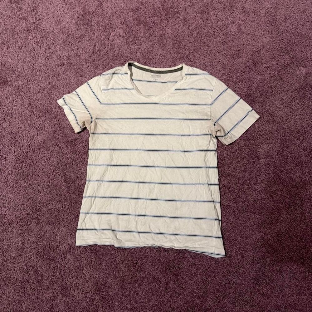 Number-n-ine Men's White and Cream T-shirt